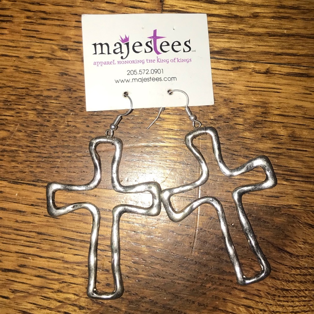 BRAND NEW cross dangle earrings